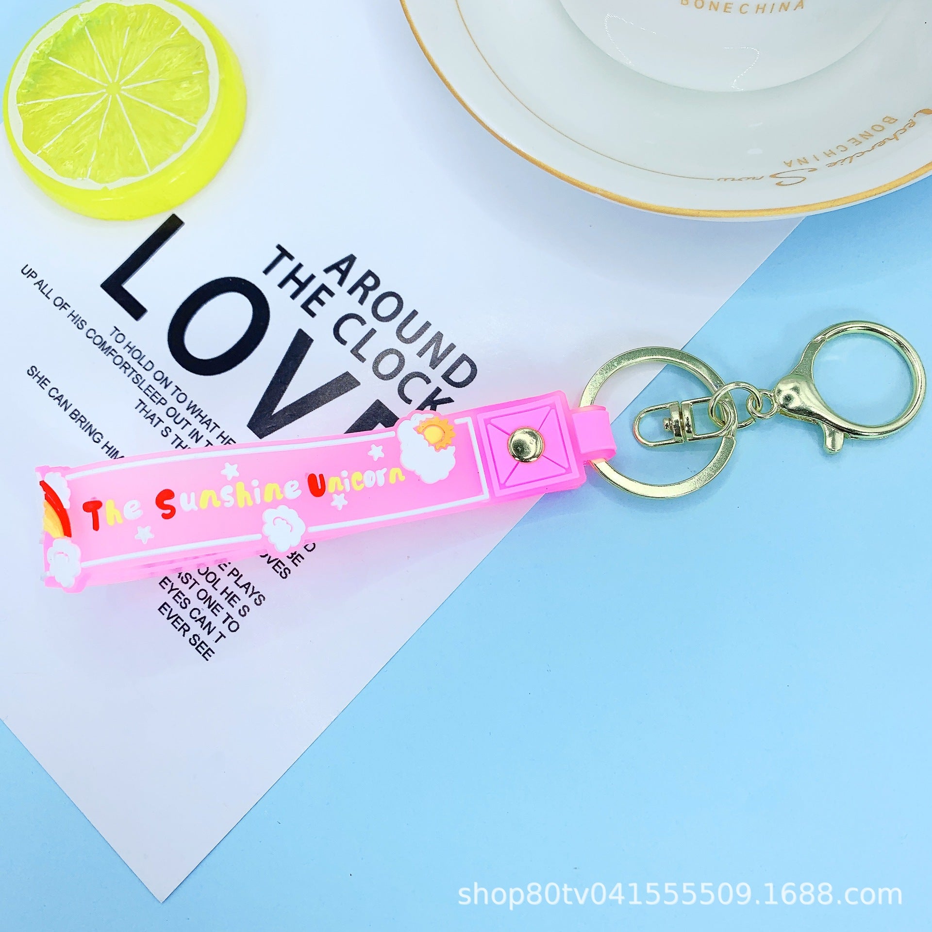 Wholesale Oil Quicksand Floating Lanyard Metal Keychains